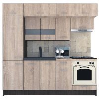 Bucatarie BIGMAR 230 B Wenge / Decor 3025